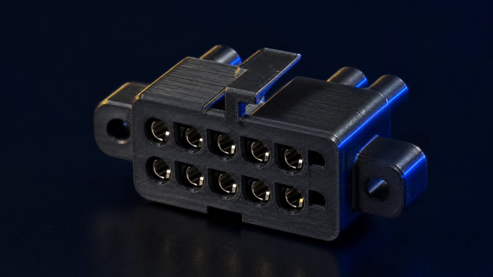 Printed electronic connector